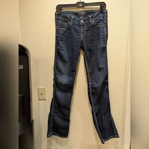 Silver Jeans Dark Blue Boot Cut Women's Jeans Size 18